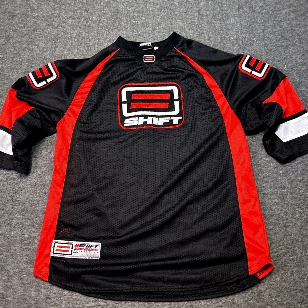SHIFT Racing Shirt Mens Small Jersey Black Red White Motocross Dirt Bike Racing